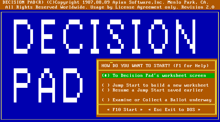 Decision Pad 2.0 - Splash